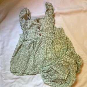 Carter's Green Floral One Piece